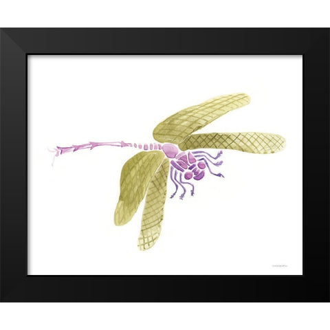 Dragon Lady Black Modern Wood Framed Art Print by Kamdon Kreations