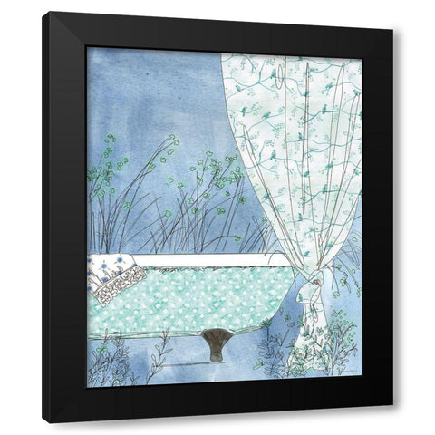 Soak in Nature Black Modern Wood Framed Art Print with Double Matting by Kamdon Kreations
