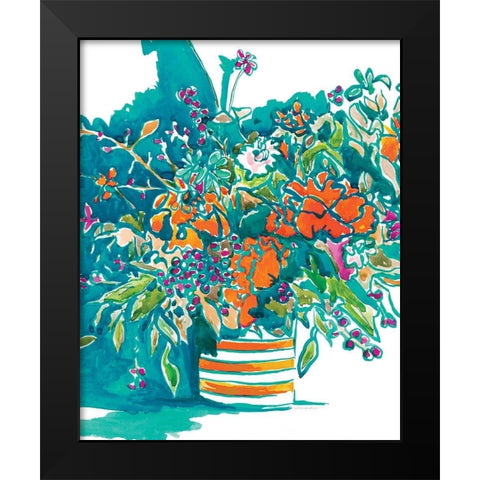 Bright Hues of Summer Black Modern Wood Framed Art Print by Kamdon Kreations