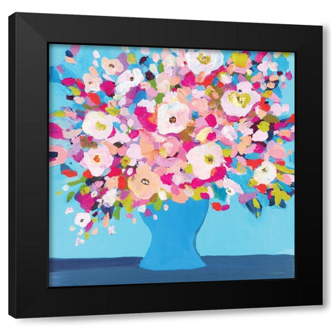 Gloom Changes to Bloom Black Modern Wood Framed Art Print by Kamdon Kreations