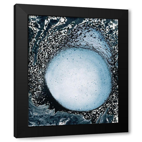 Split Black Modern Wood Framed Art Print by Kamdon Kreations
