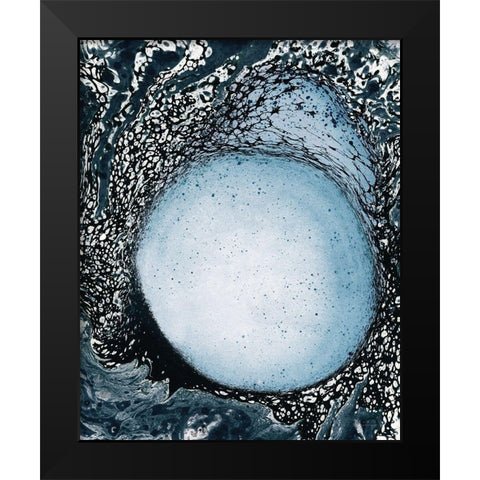 Split Black Modern Wood Framed Art Print by Kamdon Kreations