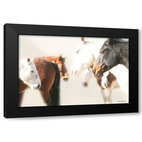 The Herd     Black Modern Wood Framed Art Print by Brooks, Kari