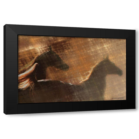 Buddies Black Modern Wood Framed Art Print by Brooks, Kari