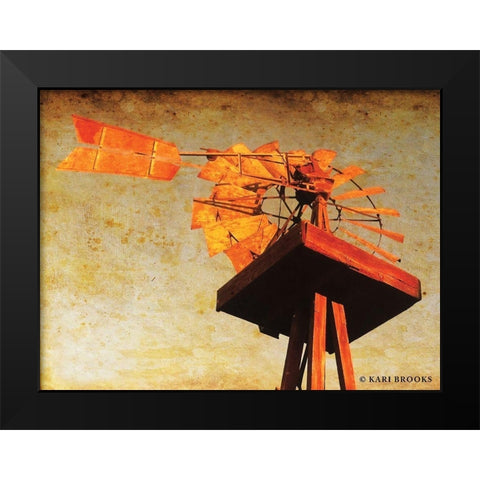 Chips Windmill II   Black Modern Wood Framed Art Print by Brooks, Kari