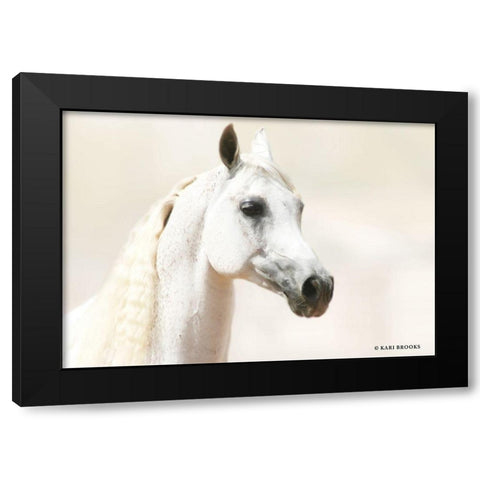 Aloof Black Modern Wood Framed Art Print by Brooks, Kari