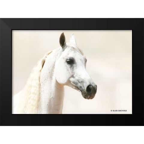 Aloof Black Modern Wood Framed Art Print by Brooks, Kari