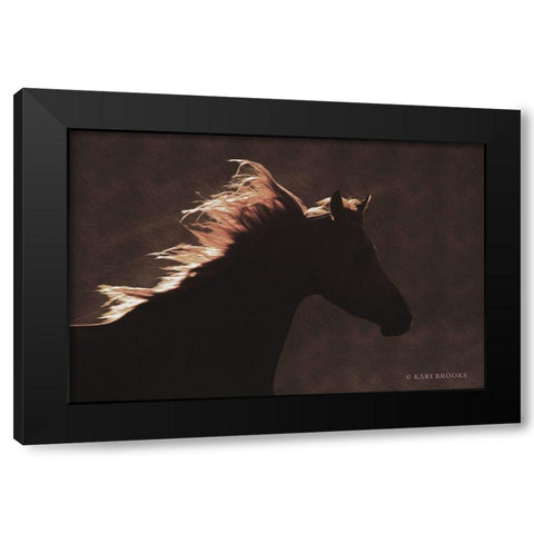 Golden Angel Black Modern Wood Framed Art Print with Double Matting by Brooks, Kari