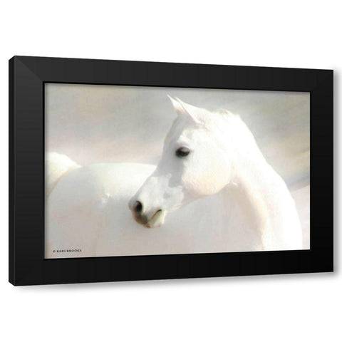 White Arab II Black Modern Wood Framed Art Print with Double Matting by Brooks, Kari