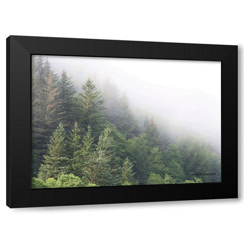 Alaska Green Trees I Black Modern Wood Framed Art Print by Brooks, Kari