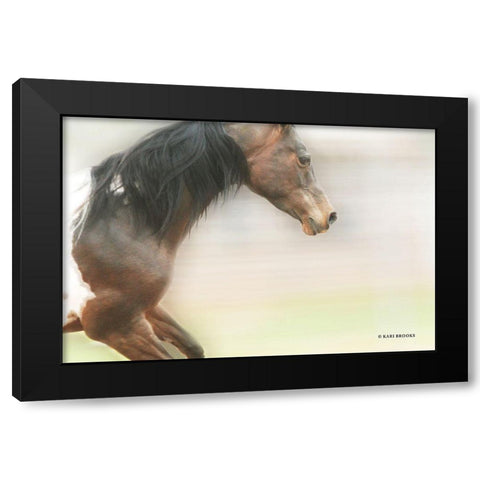 Leap of Faith Black Modern Wood Framed Art Print by Brooks, Kari