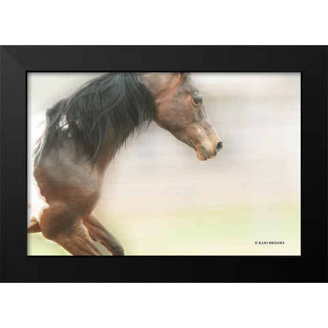 Leap of Faith Black Modern Wood Framed Art Print by Brooks, Kari