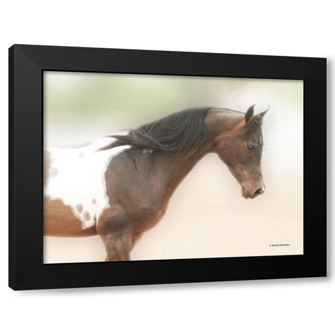 Painted Beauty Black Modern Wood Framed Art Print by Brooks, Kari