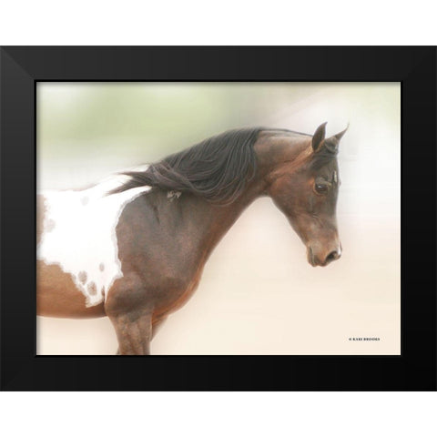 Painted Beauty Black Modern Wood Framed Art Print by Brooks, Kari