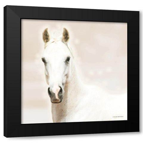 Bella Luna     Black Modern Wood Framed Art Print by Brooks, Kari