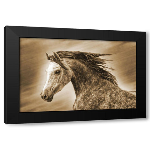 Addie Gray Black Modern Wood Framed Art Print by Brooks, Kari