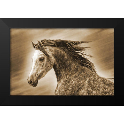Addie Gray Black Modern Wood Framed Art Print by Brooks, Kari