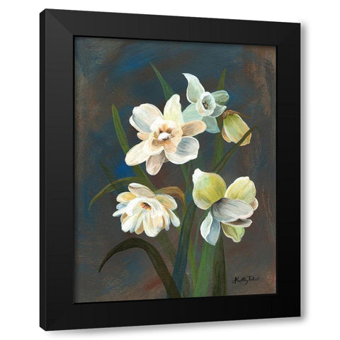 Daffodil Meadow Black Modern Wood Framed Art Print by Talent, Kelley