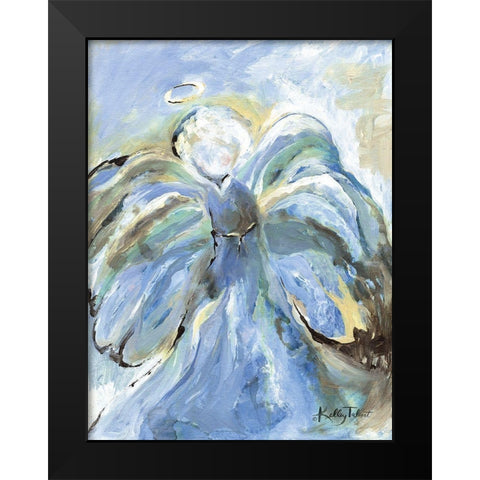 Angel Kisses Black Modern Wood Framed Art Print by Talent, Kelley