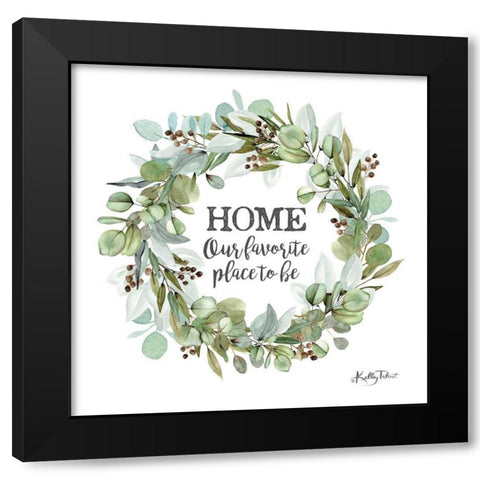 Home - Our Favorite Place Black Modern Wood Framed Art Print by Talent, Kelley