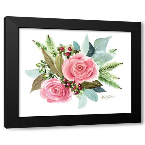 Cottage Christmas Black Modern Wood Framed Art Print by Talent, Kelley