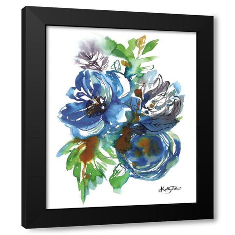 Summer Blues I Black Modern Wood Framed Art Print with Double Matting by Talent, Kelley
