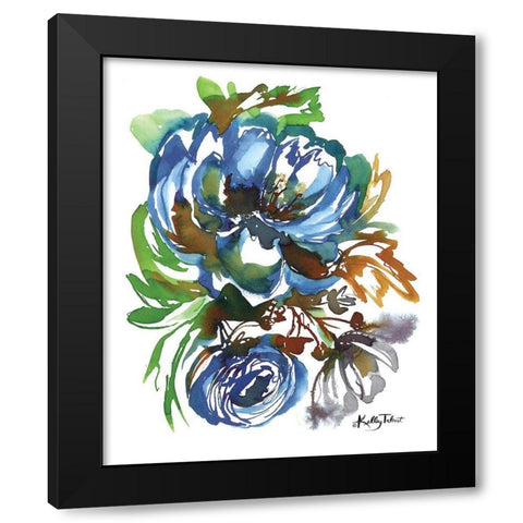 Summer Blues II Black Modern Wood Framed Art Print with Double Matting by Talent, Kelley