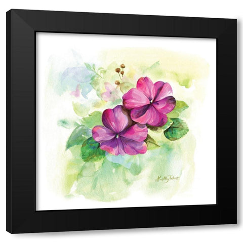 Splash of Pink Black Modern Wood Framed Art Print with Double Matting by Talent, Kelley