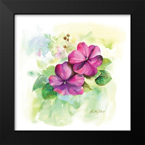 Splash of Pink Black Modern Wood Framed Art Print by Talent, Kelley