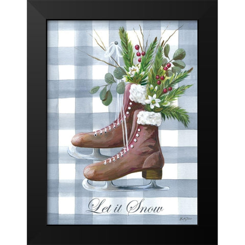 Skating Wonderland Black Modern Wood Framed Art Print by Talent, Kelley