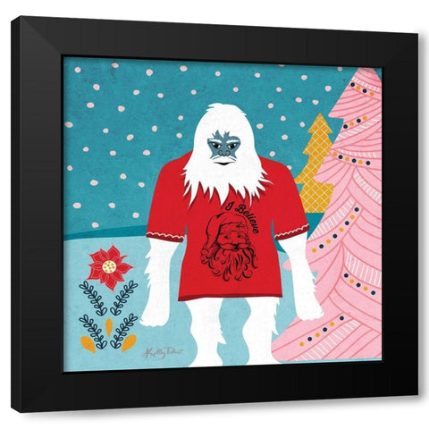 Sasquatch I Believe Black Modern Wood Framed Art Print by Talent, Kelley