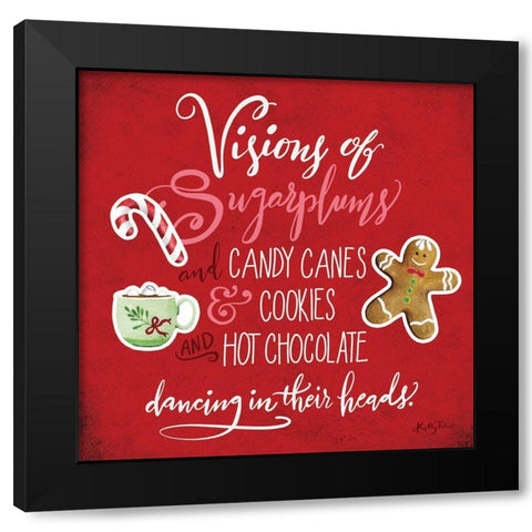 Visions of Sugarplums Black Modern Wood Framed Art Print by Talent, Kelley