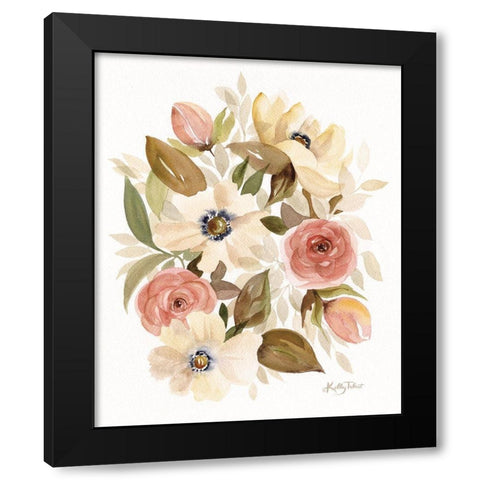 Dusty Rose Bouquet     Black Modern Wood Framed Art Print by Talent, Kelley