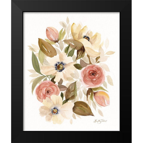 Dusty Rose Bouquet     Black Modern Wood Framed Art Print by Talent, Kelley