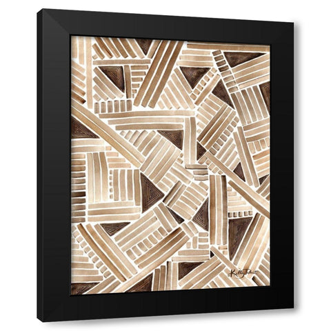 Woven Legend Black Modern Wood Framed Art Print by Talent, Kelley