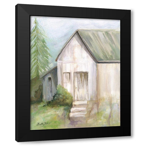 Cottage Serenity Black Modern Wood Framed Art Print with Double Matting by Talent, Kelley