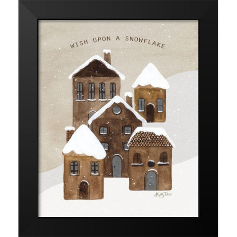 Wish Upon a Snowflake Black Modern Wood Framed Art Print by Talent, Kelley