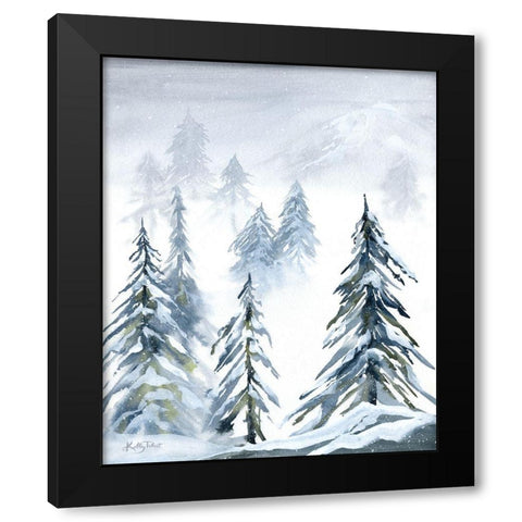 Winter Wonderland Black Modern Wood Framed Art Print by Talent, Kelley