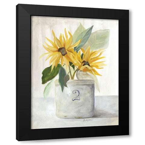 Sunflower Harvest Black Modern Wood Framed Art Print with Double Matting by Talent, Kelley