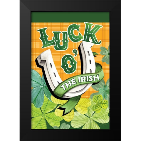 Luck of the Irish Black Modern Wood Framed Art Print by Talent, Kelley