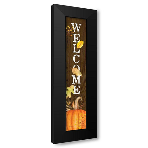 Autumn Welcome I  Black Modern Wood Framed Art Print with Double Matting by Talent, Kelley