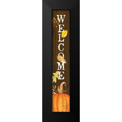 Autumn Welcome I  Black Modern Wood Framed Art Print by Talent, Kelley