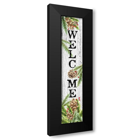Winter Welcome Black Modern Wood Framed Art Print by Talent, Kelley