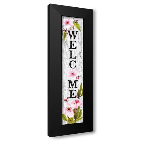 Spring Welcome Black Modern Wood Framed Art Print by Talent, Kelley