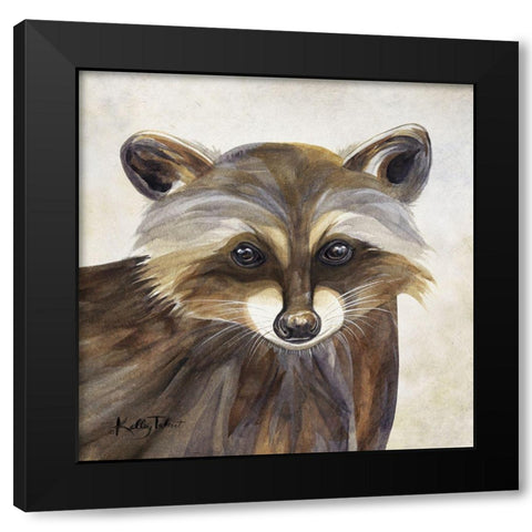 Rigby Raccoon    Black Modern Wood Framed Art Print with Double Matting by Talent, Kelley