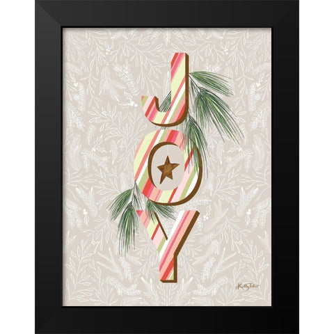 Joy of Christmas Black Modern Wood Framed Art Print by Talent, Kelley
