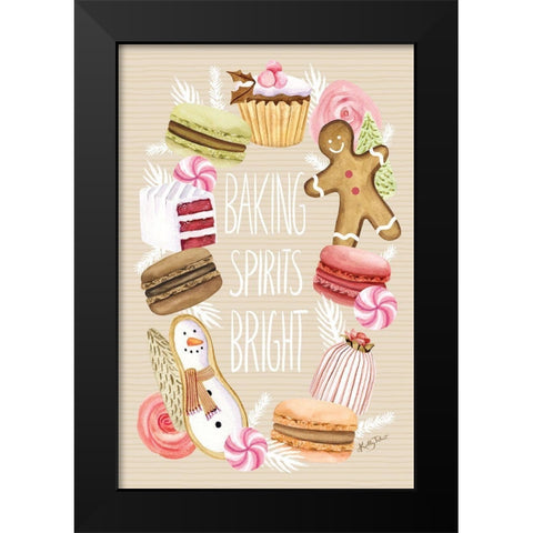 Baking Spirits Bright Black Modern Wood Framed Art Print by Talent, Kelley