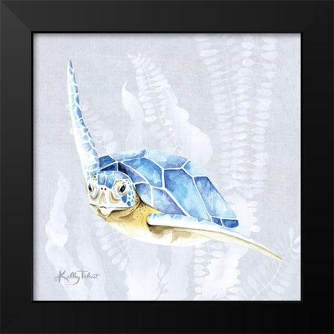 Sea Turtle II Black Modern Wood Framed Art Print by Talent, Kelley