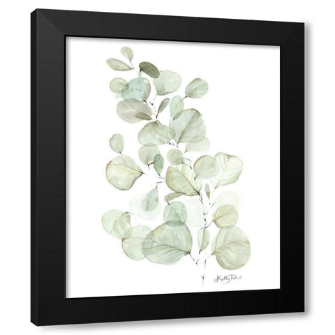 Silver Dollar Eucalyptus Black Modern Wood Framed Art Print by Talent, Kelley