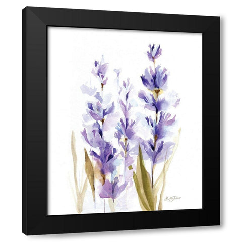 Lavender Fields II Black Modern Wood Framed Art Print with Double Matting by Talent, Kelley